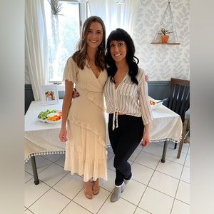 Lulus cream midi dress